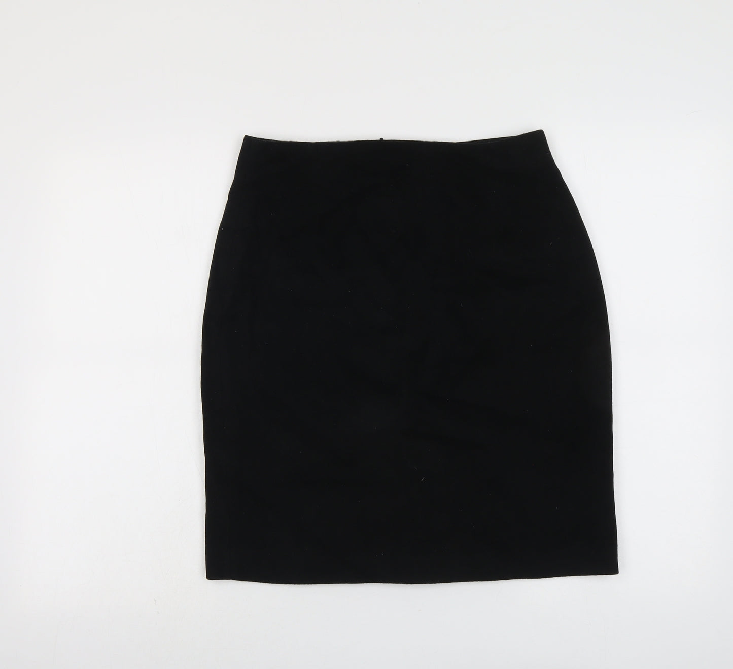 Hobbs Womens Black Wool Straight & Pencil Skirt Size 12 Zip