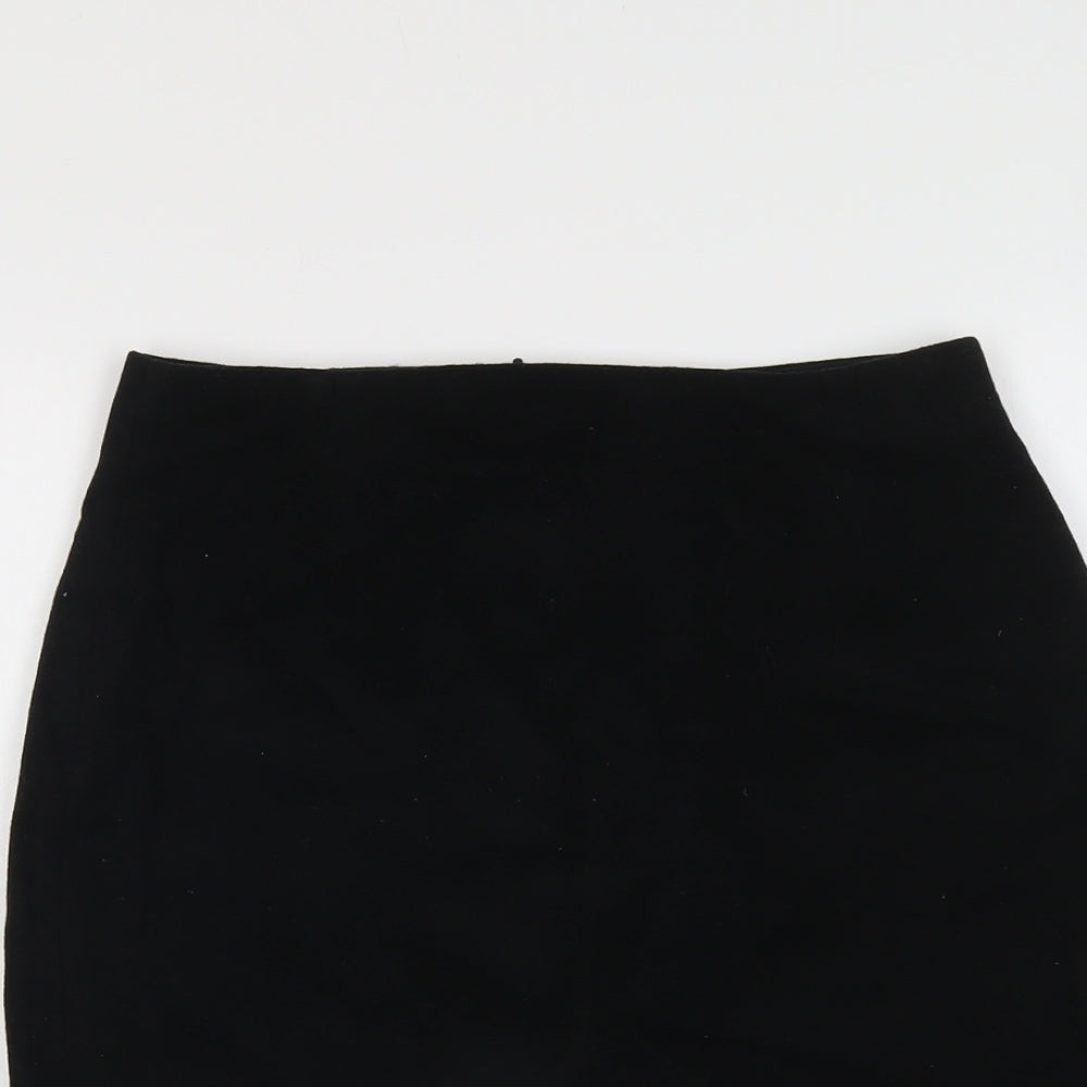 Hobbs Womens Black Wool Straight & Pencil Skirt Size 12 Zip