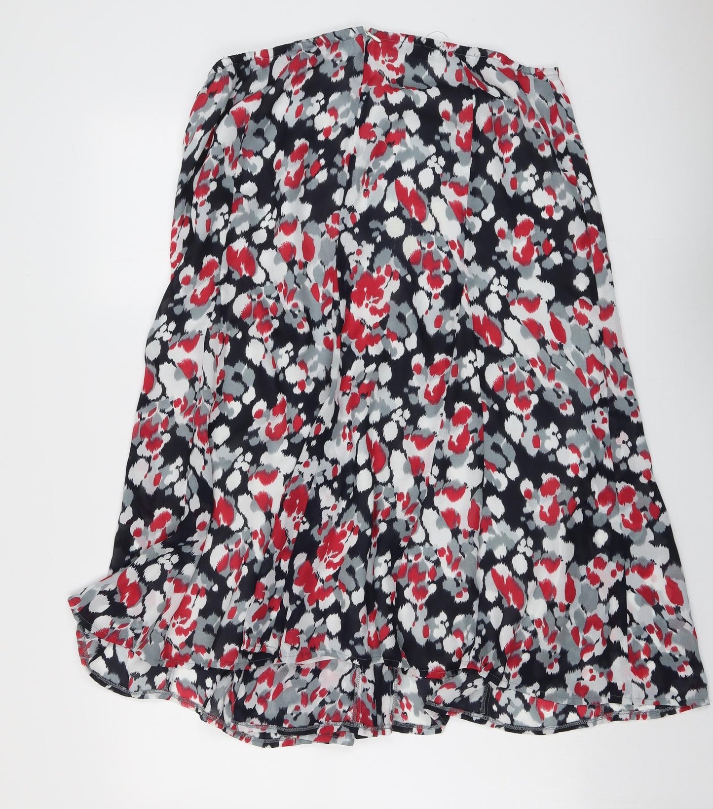 Oscar B. Womens Multicoloured Geometric Polyester Swing Skirt Size 20 Zip