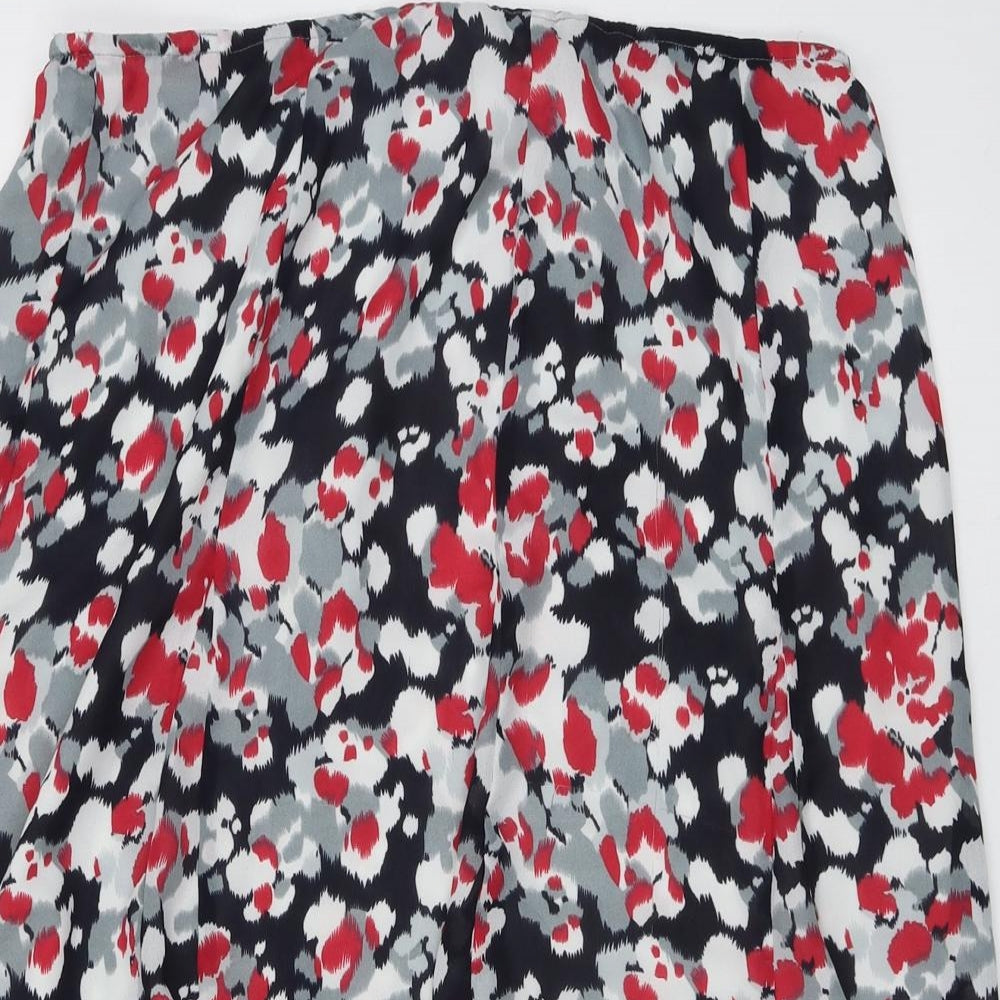 Oscar B. Womens Multicoloured Geometric Polyester Swing Skirt Size 20 Zip