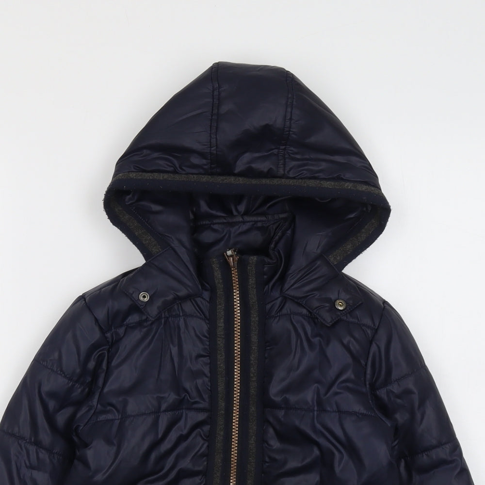 Monsoon Boys Blue Jacket Size 3-4 Years Zip