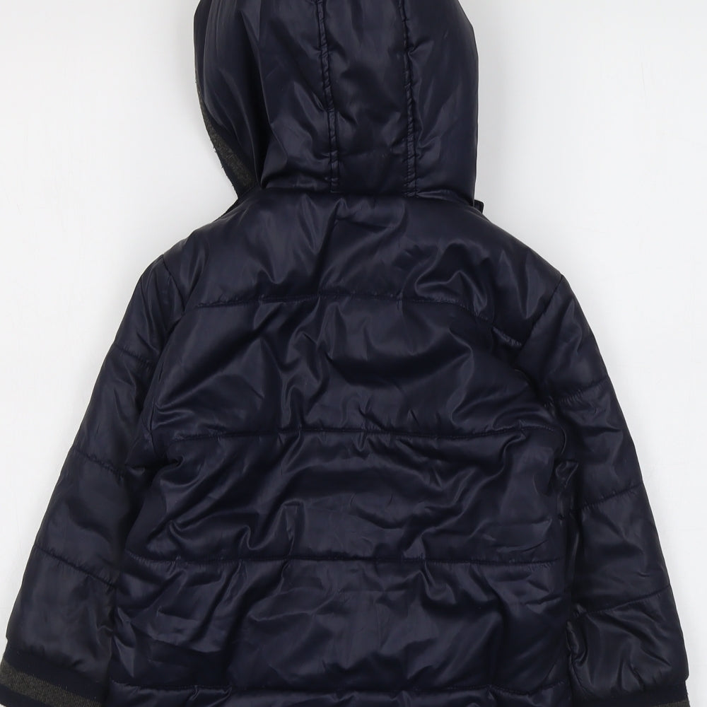 Monsoon Boys Blue Jacket Size 3-4 Years Zip