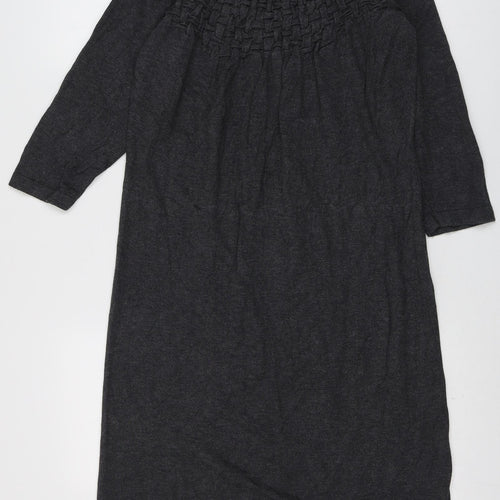 In Wear Womens Grey Viscose A-Line Size M Round Neck Pullover