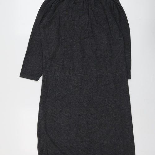 In Wear Womens Grey Viscose A-Line Size M Round Neck Pullover
