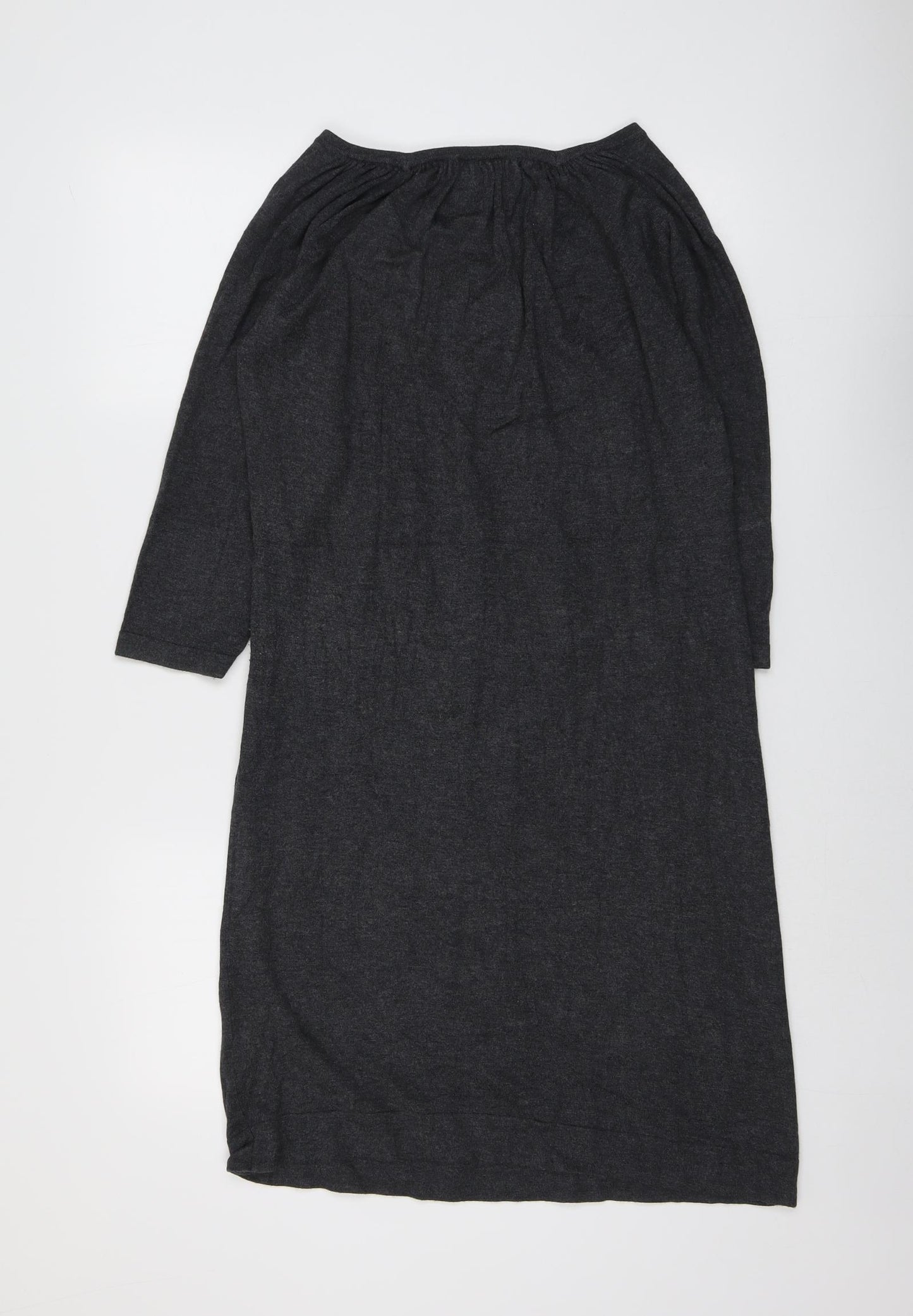 In Wear Womens Grey Viscose A-Line Size M Round Neck Pullover