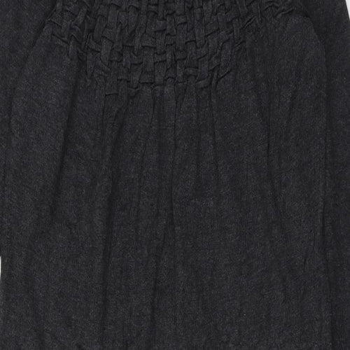 In Wear Womens Grey Viscose A-Line Size M Round Neck Pullover