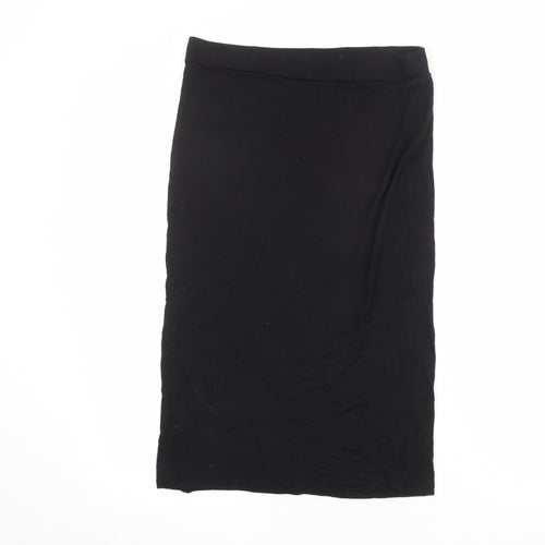 River Island Womens Black Polyester A-Line Skirt Size 10
