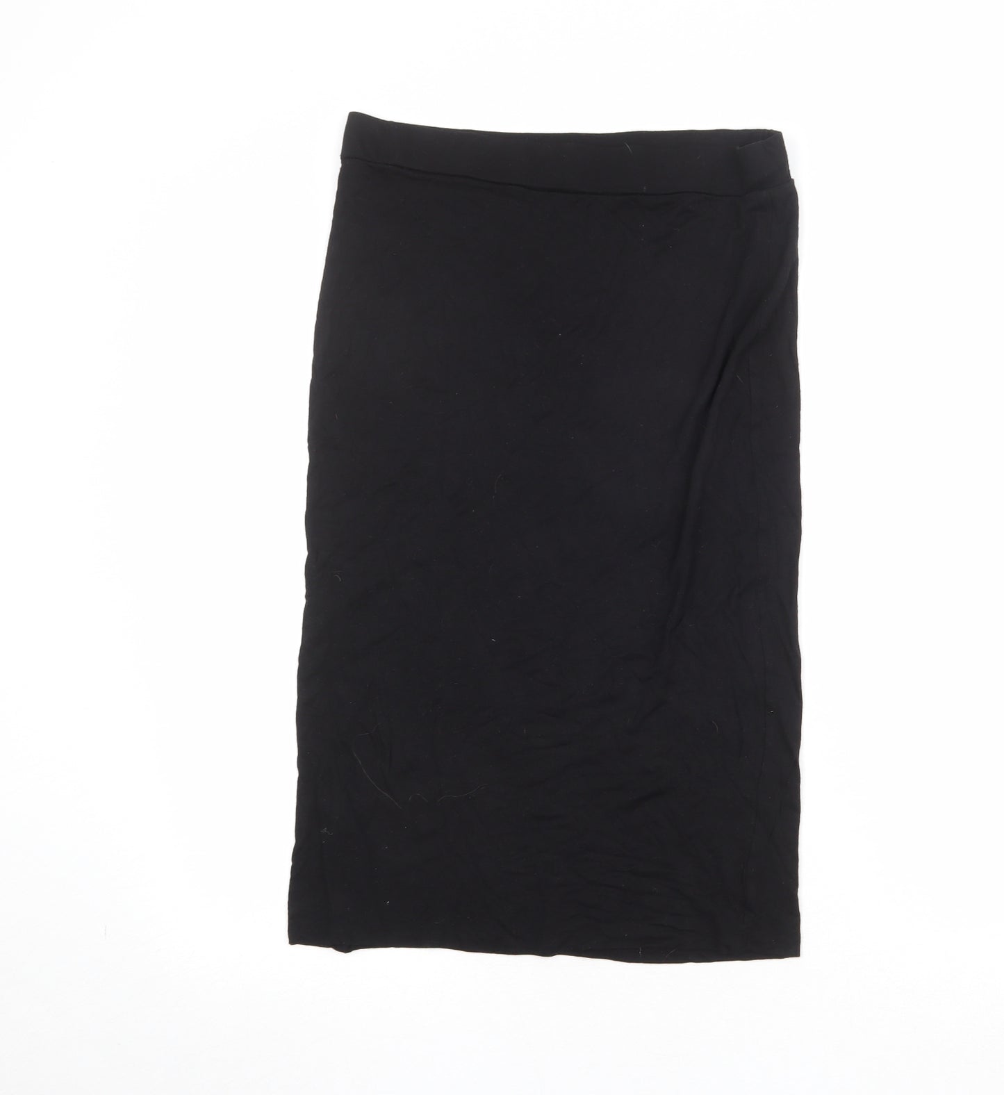 River Island Womens Black Polyester A-Line Skirt Size 10