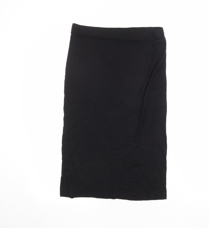 River Island Womens Black Polyester A-Line Skirt Size 10