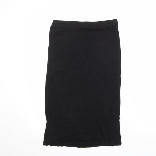 River Island Womens Black Polyester A-Line Skirt Size 10