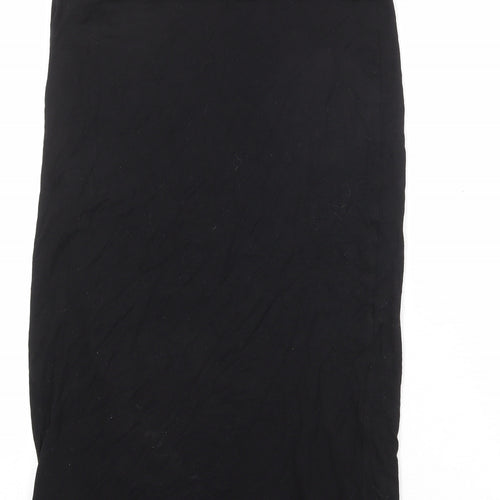 River Island Womens Black Polyester A-Line Skirt Size 10