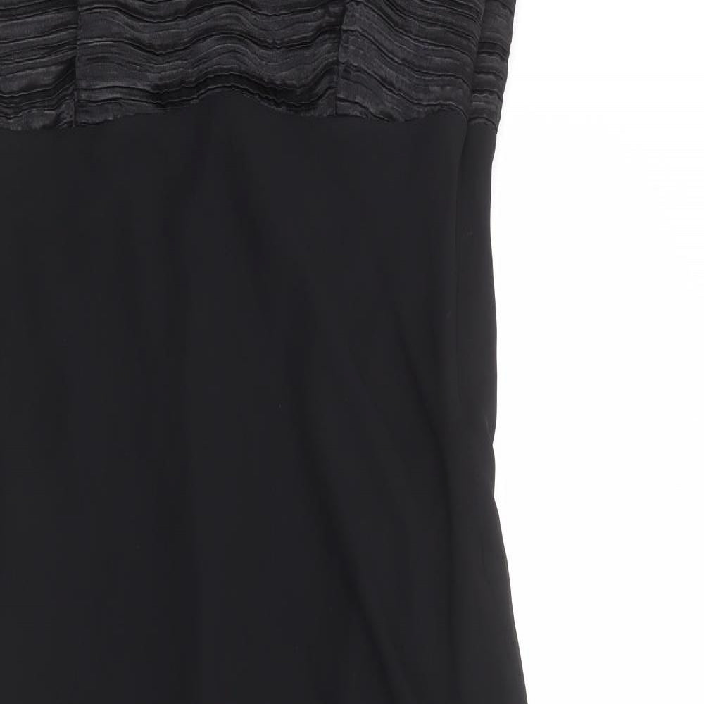 Wallis Womens Black Polyester A-Line Size 14 Square Neck Zip