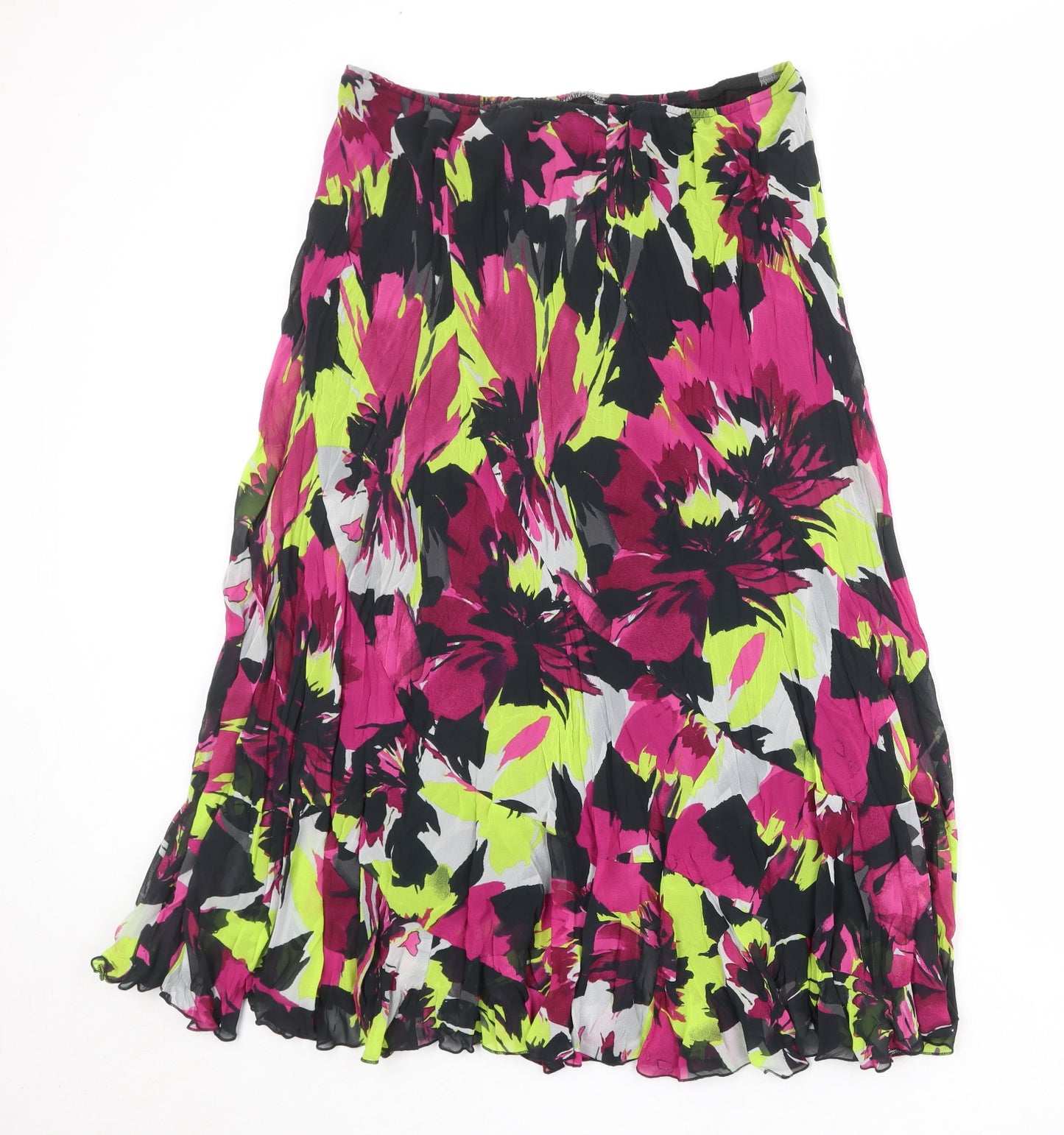 Per Una Womens Multicoloured Floral Polyester Swing Skirt Size 18