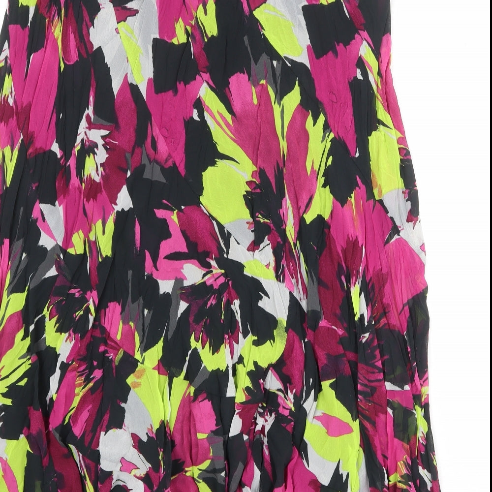 Per Una Womens Multicoloured Floral Polyester Swing Skirt Size 18