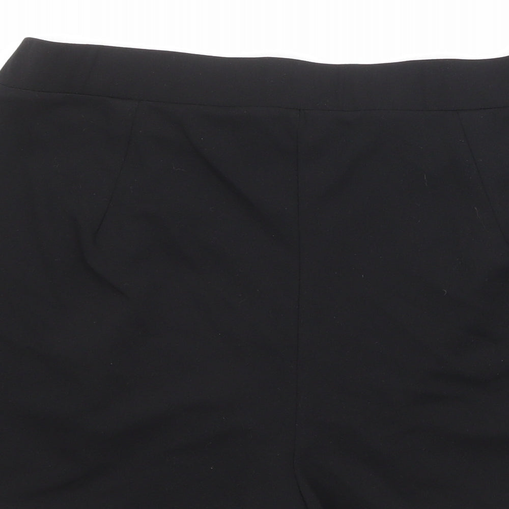 Boohoo Womens Black Polyester Sailor Shorts Size 16 Regular Pull On