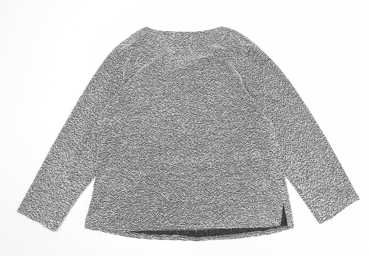 Charlotte Gold Womens Grey Boat Neck Polyester Pullover Jumper Size 22