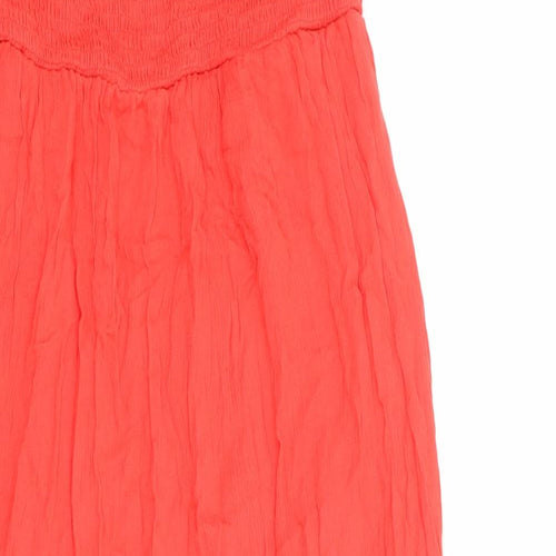 River Island Womens Red Viscose Trapeze & Swing Size 8 Off the Shoulder Pullover