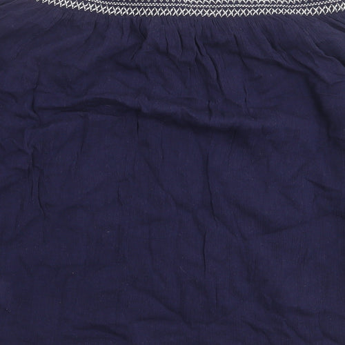 Gap Womens Blue Viscose Basic Blouse Size S Off the Shoulder