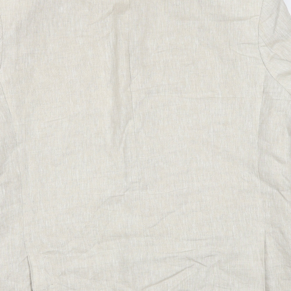 Livergy Mens Beige Linen Jacket Suit Jacket Size 44 Regular