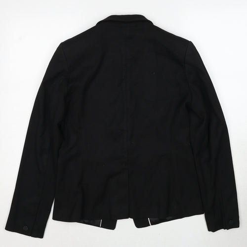 NEXT Womens Black Polyester Jacket Suit Jacket Size 12