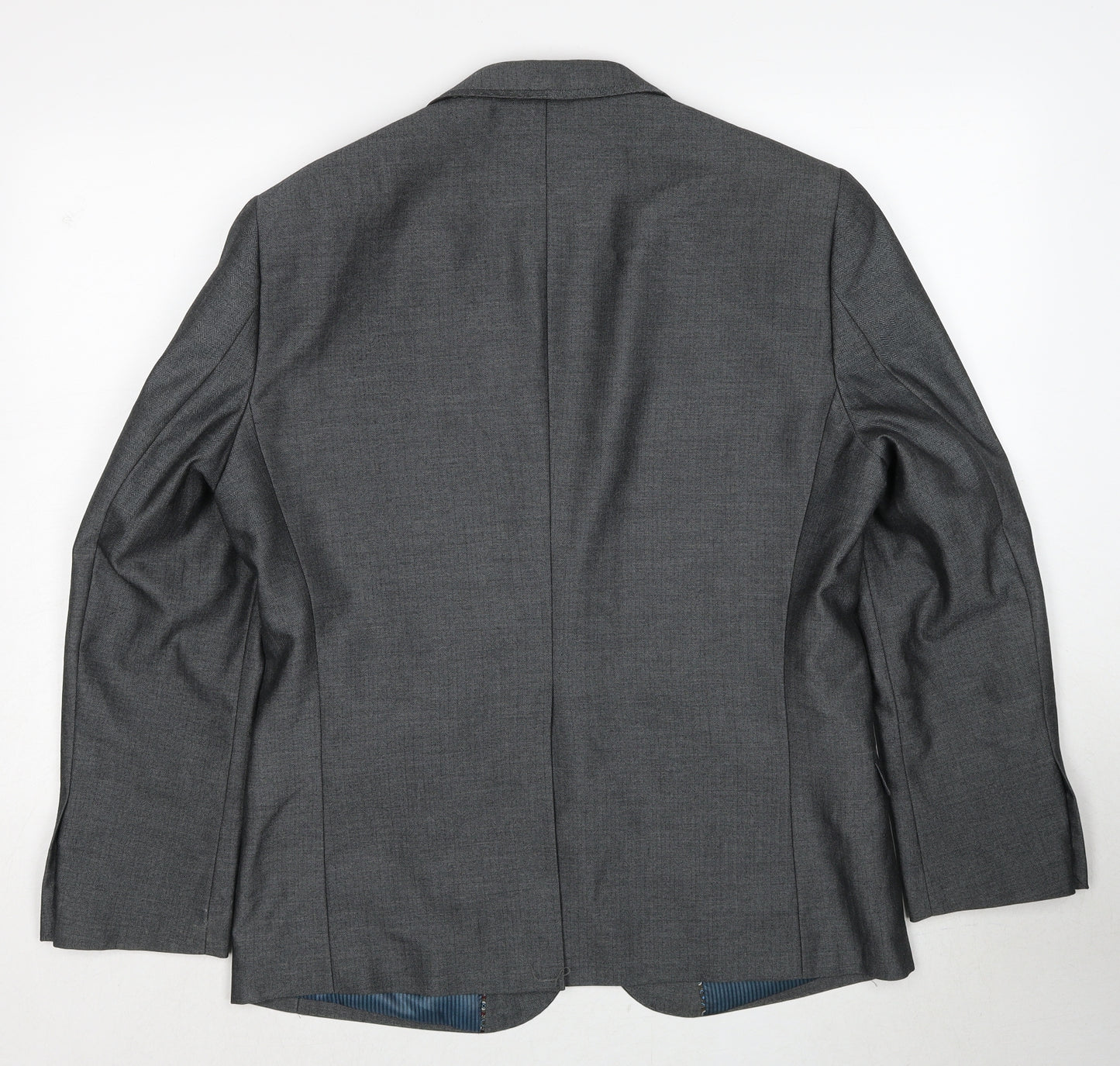 Harry Brown Mens Grey Polyester Jacket Suit Jacket Size 40 Regular