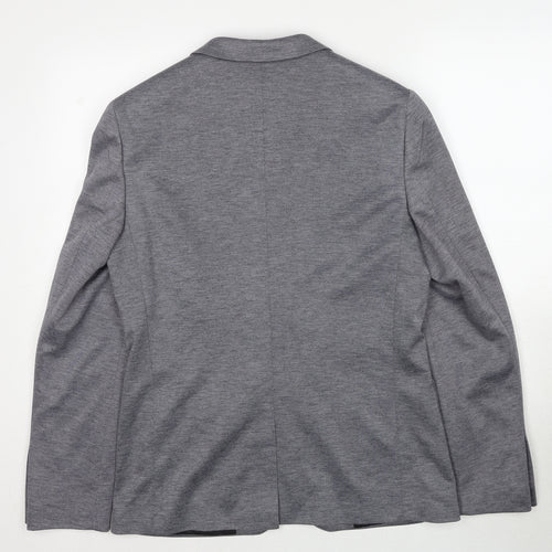 Burton Mens Grey Polyester Jacket Blazer Size 38 Regular