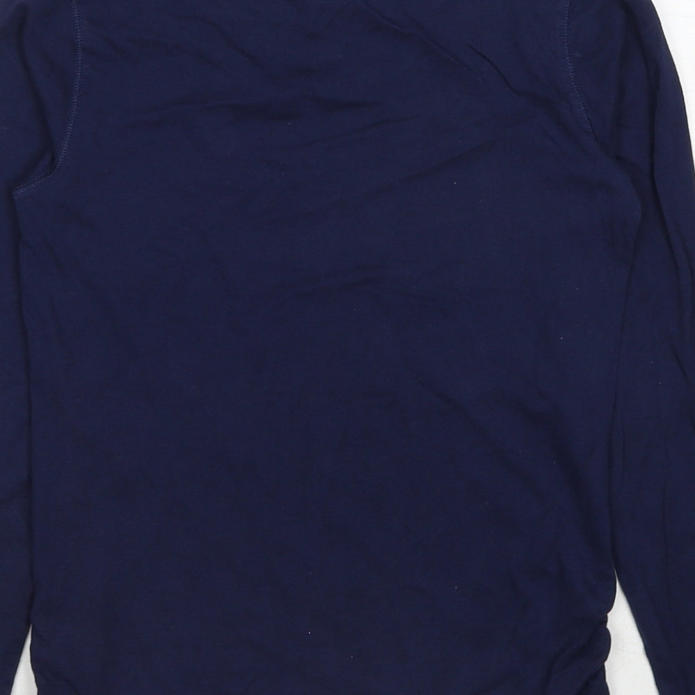 Ralph Lauren Womens Blue Cotton Basic T-Shirt Size M Round Neck