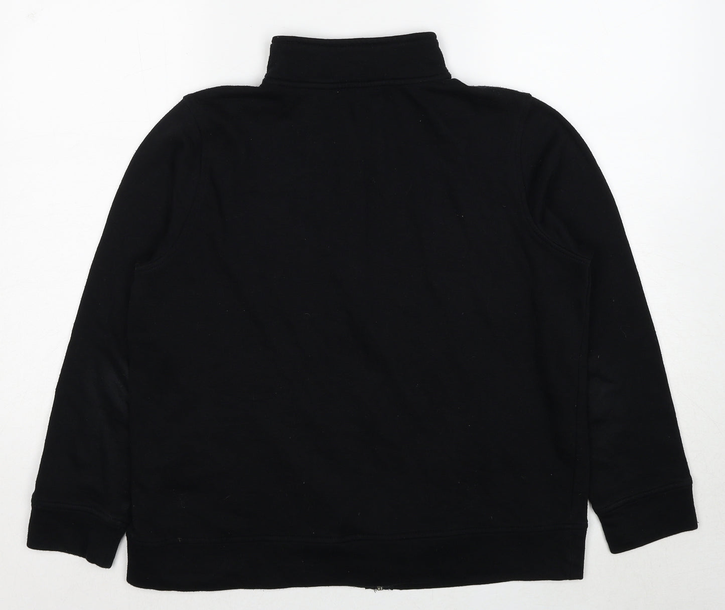 Bonmarché Womens Black Cotton Full Zip Sweatshirt Size M Zip