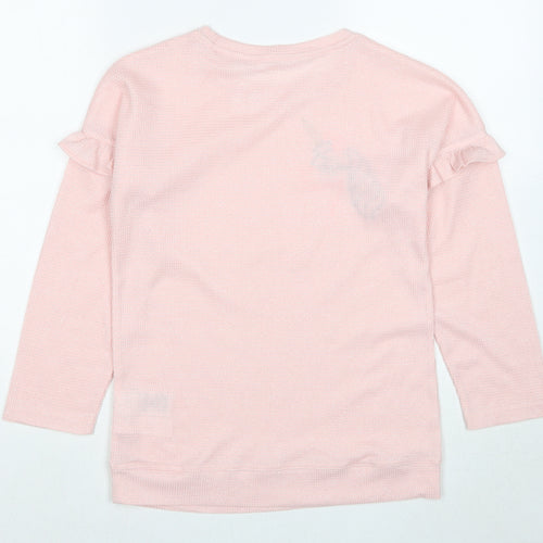 Gap Girls Pink Polyester Pullover Sweatshirt Size 13-14 Years Pullover - Unicorn
