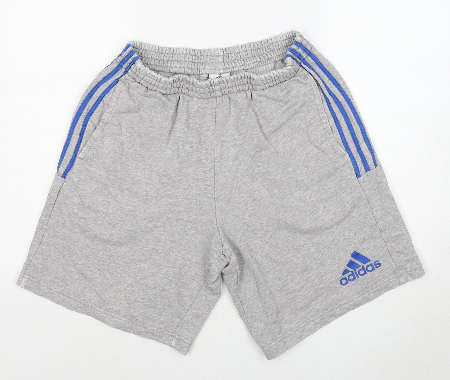 adidas by Stella McCartney Mens Grey Cotton Sweat Shorts Size M Regular