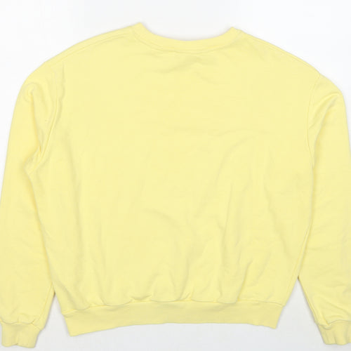 Mynelly Womens Yellow Cotton Pullover Sweatshirt Size S Pullover - This is My Day Off Sweatshirt Size S-M