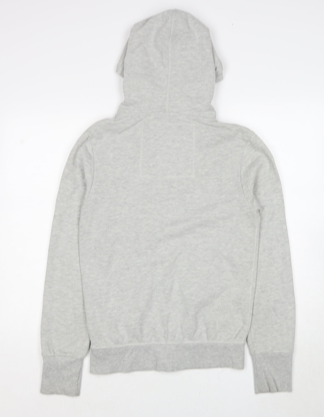 Superdry Womens Grey Cotton Full Zip Hoodie Size M Zip