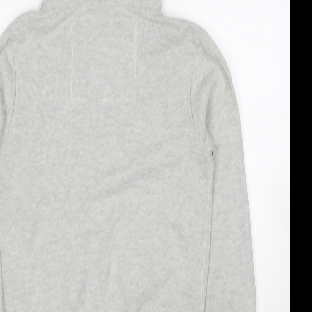 Superdry Womens Grey Cotton Full Zip Hoodie Size M Zip