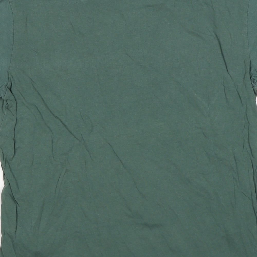 Lefties Boys Green Cotton Pullover T-Shirt Size 11-12 Years Crew Neck Pullover - Rock Dino