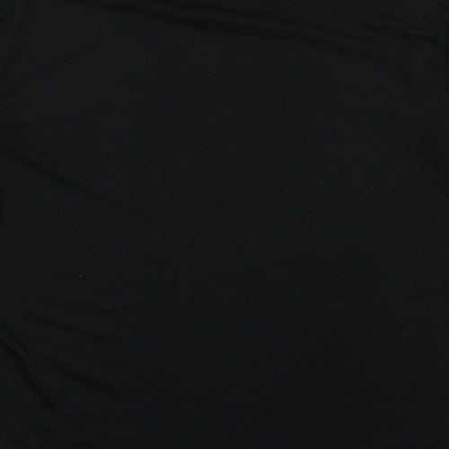 Reebok Mens Black Polyester T-Shirt Size M Round Neck