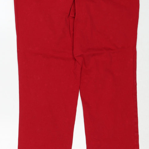 Carter Club Womens Red Cotton Straight Jeans Size 8 Regular Zip