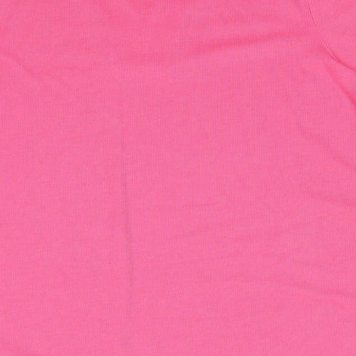 Bonmarché Womens Pink V-Neck Polyester Pullover Jumper Size L