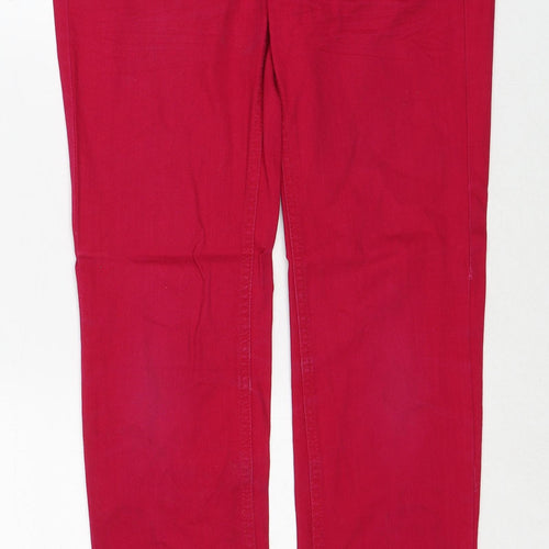 Crash One Girls Pink Cotton Skinny Jeans Size 12-13 Years Regular Zip