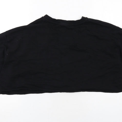 ASOS Womens Black Polyester Pullover Sweatshirt Size 6 Pullover