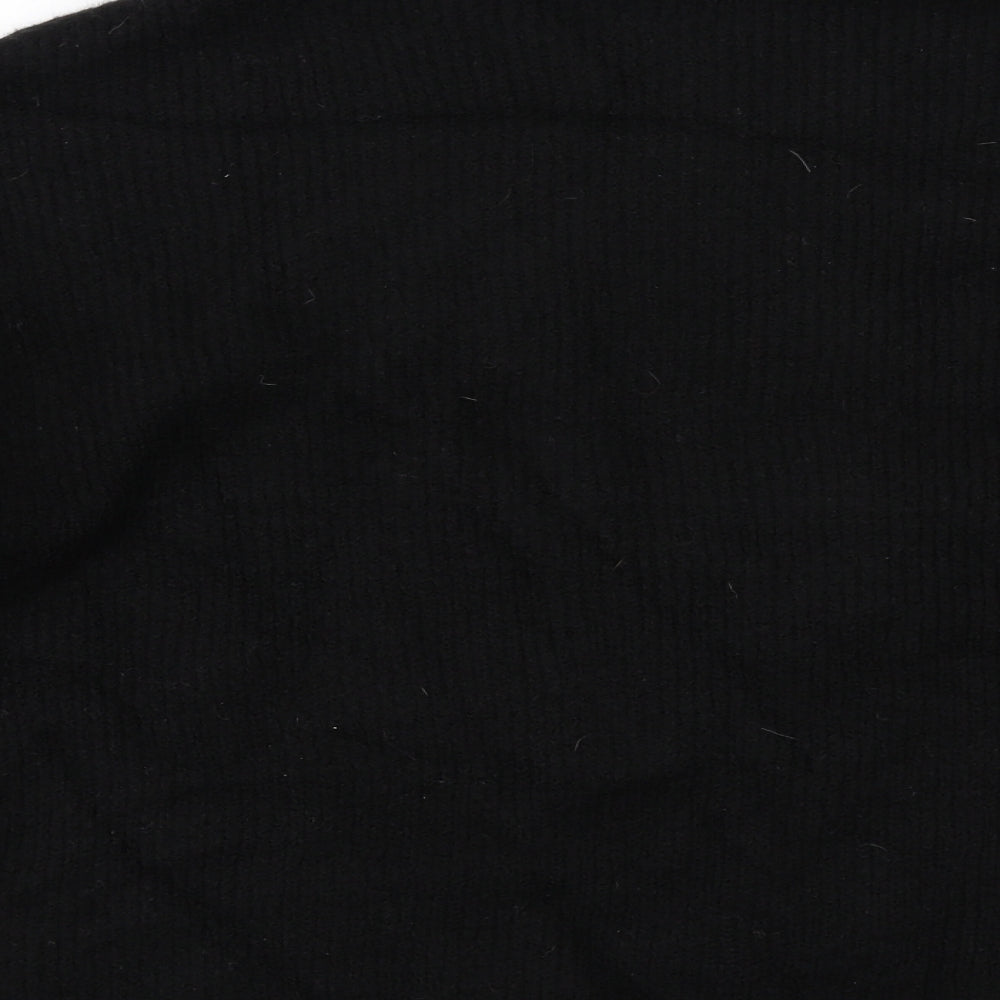 Marks and Spencer Womens Black High Neck Acrylic Pullover Jumper Size M