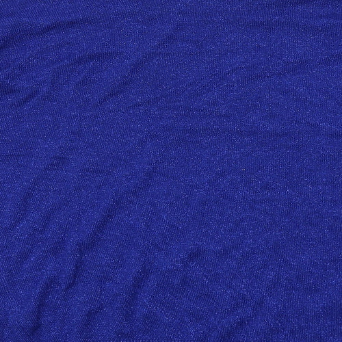 Topshop Womens Blue Round Neck Viscose Pullover Jumper Size 8