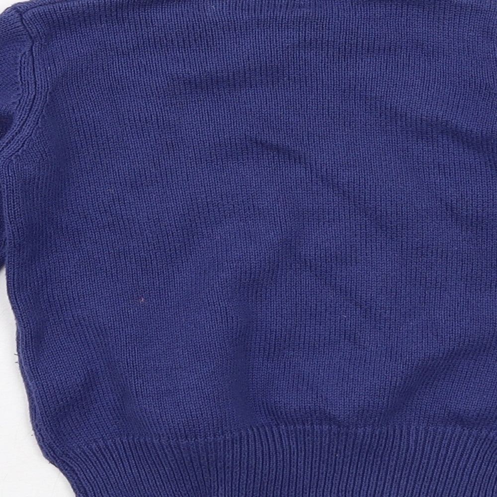 L&D Boys Blue Round Neck Cotton Pullover Jumper Size 2-3 Years Pullover - Santa Claus Christmas