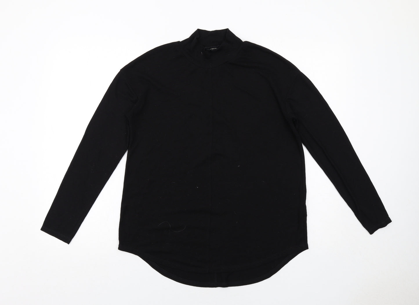 NEXT Womens Black Mock Neck Viscose Pullover Jumper Size 12