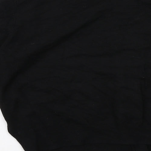 Marks and Spencer Womens Black Round Neck Viscose Cardigan Jumper Size 16