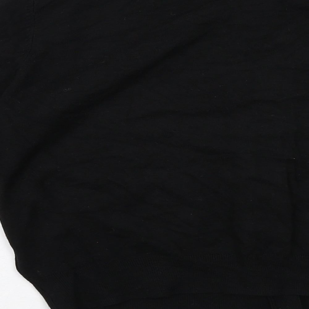 Marks and Spencer Womens Black Round Neck Viscose Cardigan Jumper Size 16