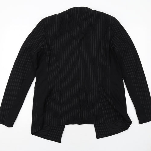 Y.A.S Womens Black Striped Jacket Blazer Size L