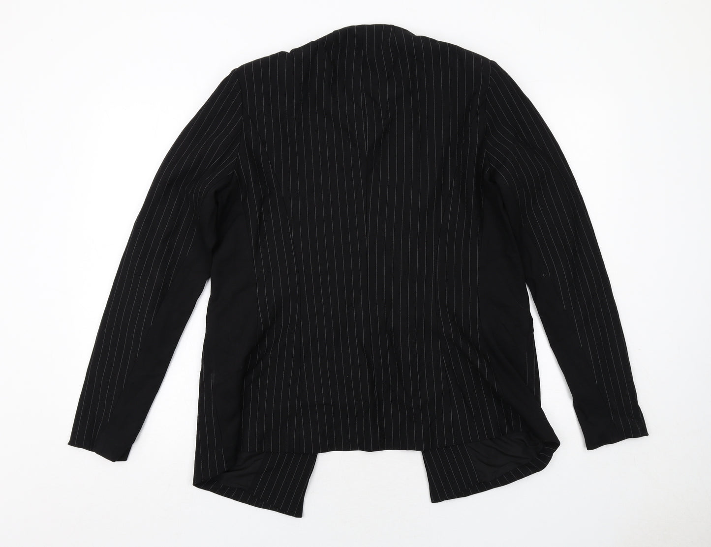 Y.A.S Womens Black Striped Jacket Blazer Size L