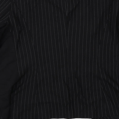 Y.A.S Womens Black Striped Jacket Blazer Size L