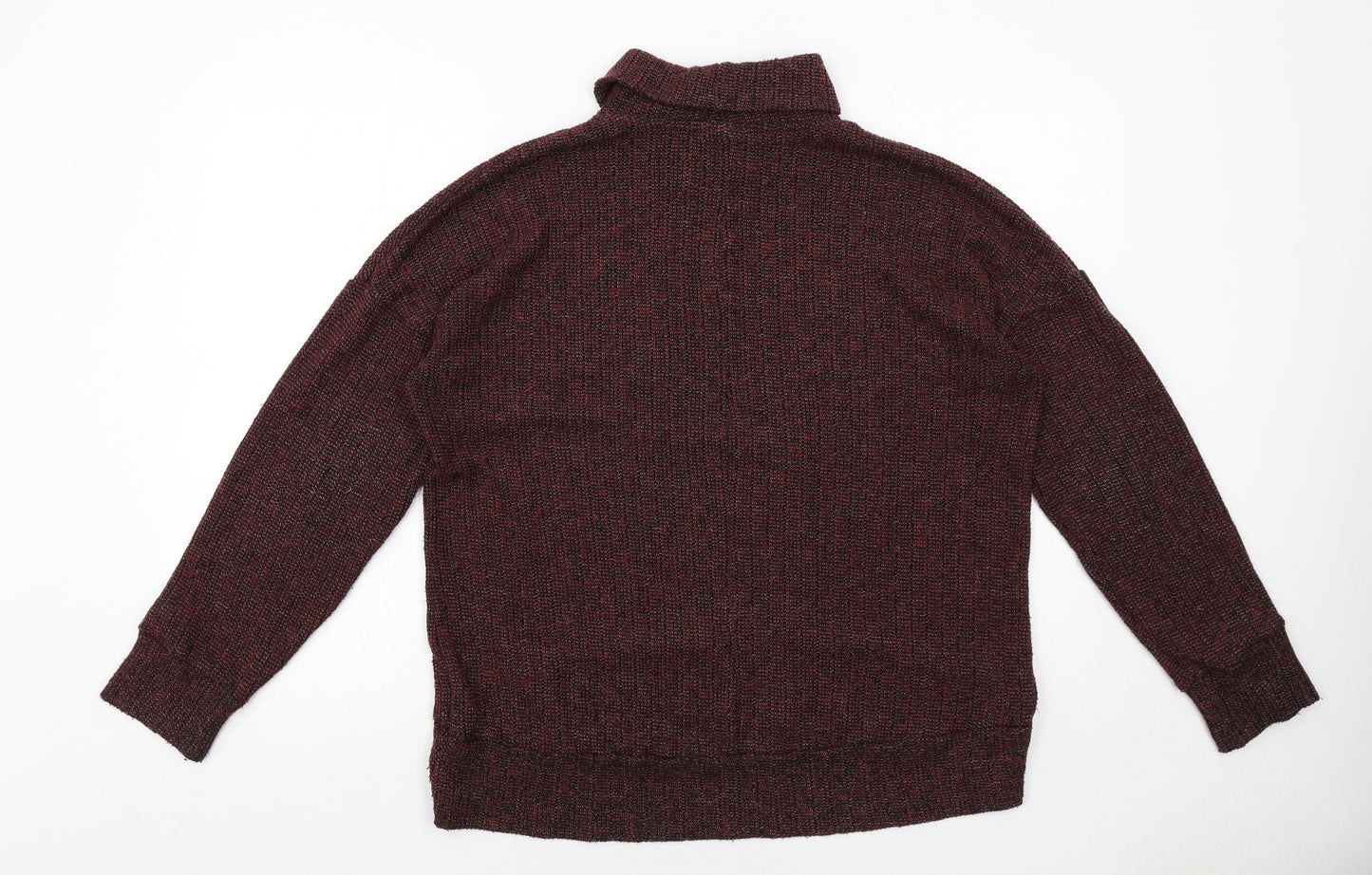 Topshop Womens Red Roll Neck Polyester Pullover Jumper Size 10