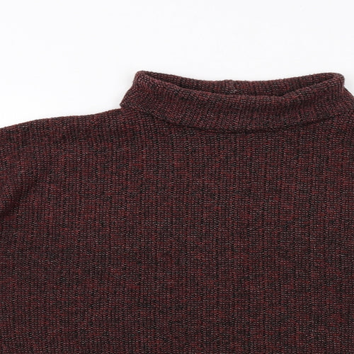 Topshop Womens Red Roll Neck Polyester Pullover Jumper Size 10